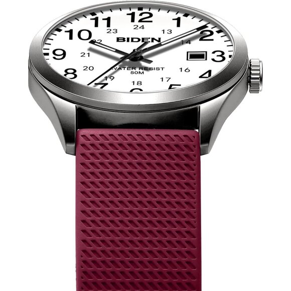 silver White Purple Watches for Men Women Military Time Glowing Easy to Read - Picture 3 of 8